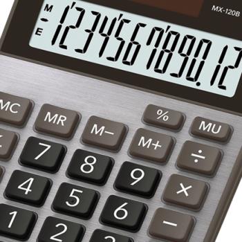 Calculadora de Escritorio Casio MX-120B 12 digitos pantalla extra grande doble alimentacion de bateria