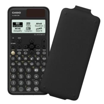 Calculadora Cientifica Casio mas de 540 funciones FX-991CW para preparatoria y universidad negra 4 lineas codigo QR