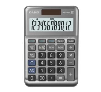 Calculadora de Escritorio Casio MS-120FM 12 digitos gris metalico calculo de costo venta y margen doble alimentacion
