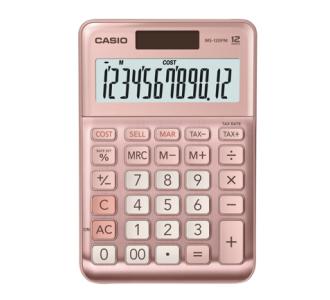 Calculadora de Escritorio Casio MS-120FM-PK de 12 digitos rosa metalico costo venta y margen doble alimentacion