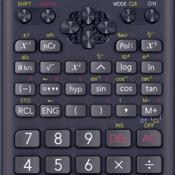 Calculadora Cientifica Casio 240 funciones FX-82MS-2 para primaria y secundaria negro 2 lineas de visualizacion SVPAM