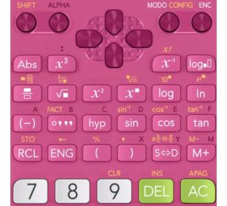 Calculadora Cientifica Casio mas de 250 funciones FX-82LAPLUS2 para primaria y secundaria rosa 4 lineas VPAM