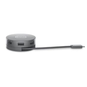 Adaptador Dell 6 en 1 USB-C USB/HDMI/DP/RJ45 8W Color Plata