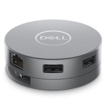 Adaptador Dell  6 en 1 USB-C USB/HDMI/DP/RJ45 8W Color Plata