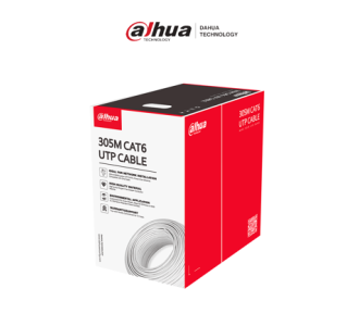 Bobina de Cable Dahua UTP Cat 6 100% de Cobre/Blanco de 305metros /Interior/Certificado CPR Eca Retardante
