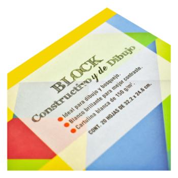 Block de dibujo Dietrix First Class cartulina bristol con 20 hojas mediano 32.3 X 24.6 cms