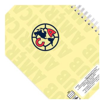 Libreta Dietrix First Class pasta dura  doble arillo  80 hojas raya Club América modelo Club America amarillo