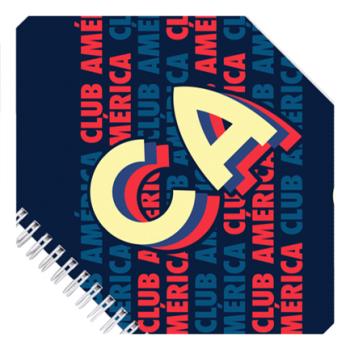Cuaderno profesional Dietrix First Class pasta dura doble arillo  80 hojas raya Club America modelo CA azul