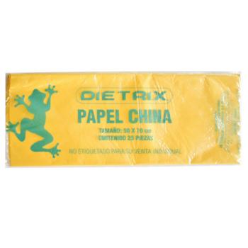 Papel de China Dietrix 50x70cms Amarillo Paquete con 25 Hojas