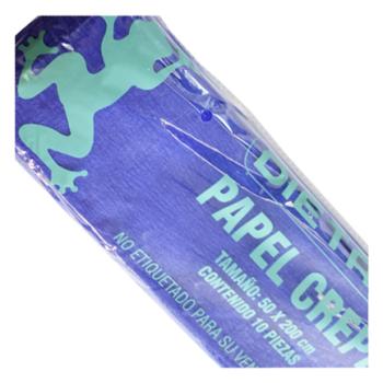 Papel Crepe Dietrix 50x200cms Azul Obscuro Paquete con 10 Hojas