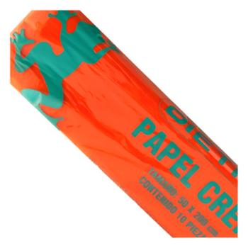 Papel Crepe Dietrix 50x200cms Mandarina Paquete con 10 Hojas