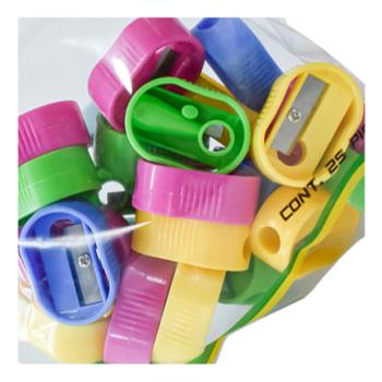 Sacapuntas Dietrix Plastico Ovalado un Orificio Colores Surtidos Bolsa c/25