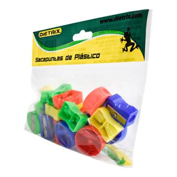 Sacapuntas Dietrix Plastico un Orificio Colores Surtidos Bolsa c/25