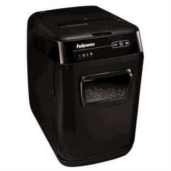 Trituradora Fellowes AutoMax 150C Corte Cruzado 150 Hojas 8.5 Galones Color Negro