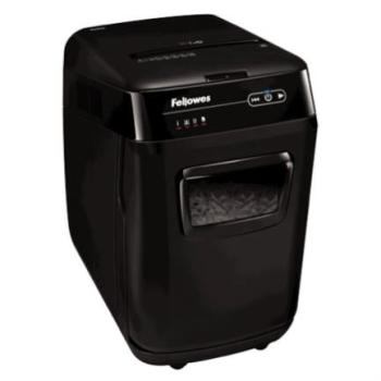 Trituradora Fellowes AutoMax 200C Corte Cruzado 200 Hojas 8.5 Galones Color Negro