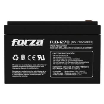 Batería Forza FUB-1290 Sellada de Plomo-Ácido Recargable 12V 9Ah AGM Sin Mantenimiento Negro