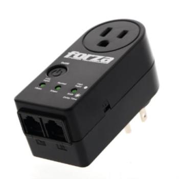 Protector de Voltaje Forza FVP-1201N 900J/1800W  Capacidad de Protección y Temporizador Giro de 350° Negro