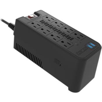 Regulador de Voltaje Forza 1200VA/600W 8 Contactos 2 Puertos de Carga USB