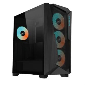 Gabinete Gamer Gigabyte (D90)  C301 Glass Media Torre ITX mATX ATX EATX 4xFan ARGB Cristal Templado Negro