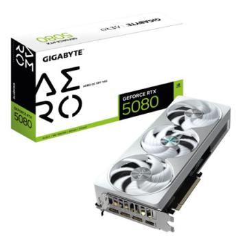 Tarjeta de Video Gigabyte Aero SFF GeForce RTX5080 OC 16GB Triple Fan RGB Lighting GDDR7 256bit PCIe 5.0 1xHDMI 3xDP