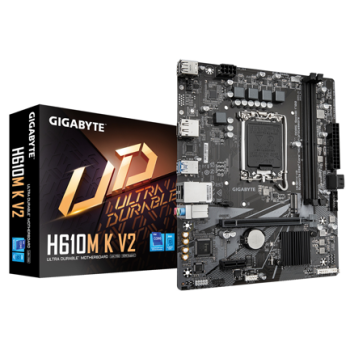 Tarjeta Madre Gigabyte H610M K V2 Micro-ATX S-1700 128GB DDR5 M.2 HDMI/DP