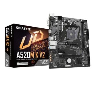 Tarjeta Madre Gigabyte UD A520M K V2 2xDDR4 64GB 5100Mhz HDMI D-Sub PCIe 3.0 M.2 S AM4 Ryzen mATX
