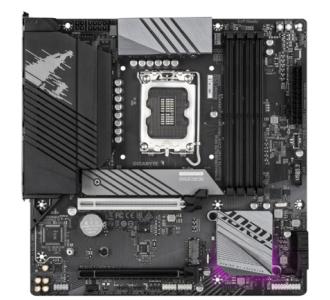 Tarjeta Madre Gigabyte AORUS B760M A ELITE GEN5 Socket 1700 4xDDR5 2xM.2 HDMI/DP