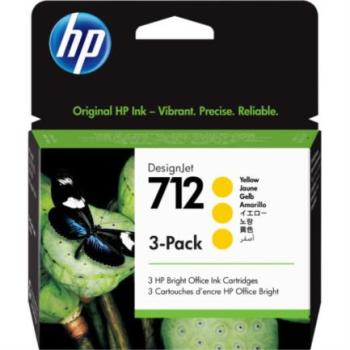 Tinta HP LF DesignJet 712 3 Pack 29ml Color Amarillo