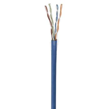 Bobina Intellinet Cat 5e Cobre UTP Solida Azul