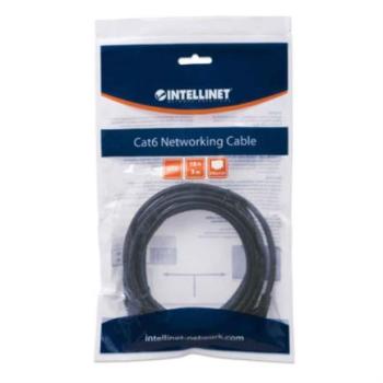 Cable Intellinet Red Cat6 UTP RJ45 M-M 3m Color Negro