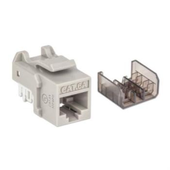Jack Intellinet Keystone Cat6a de Impacto UTP Color Gris