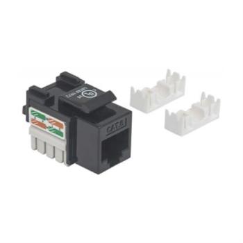 Jack Intellinet RJ45 CAT 6 Keyston de Impacto Color Negro