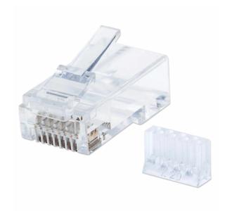 Plug Intellinet RJ45 Cat 6 UTP sólido 90 piezas