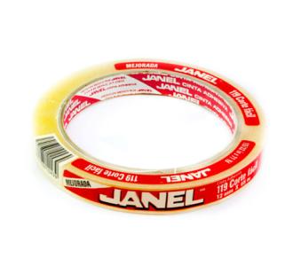 Cinta Janel Adhesiva 119 12mm x 65m Transparente