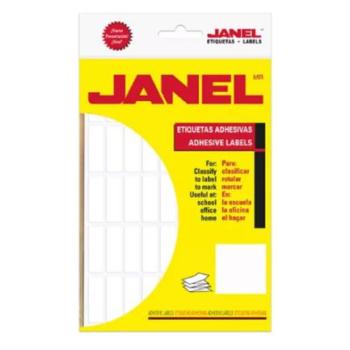 Etiquetas Adhesivas Janel Clásicas Escolar No. 6 13x38mm Sobre C/900