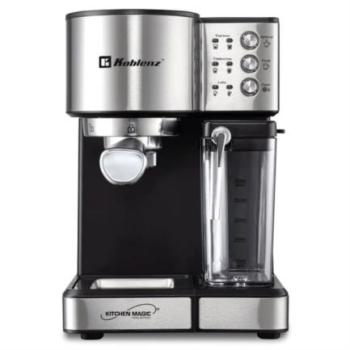 Cafetera Koblenz CKM-1350 en Color Negro con Acero Inoxidable Prepara Café Espresso Capiccino y Late 1350 Watts