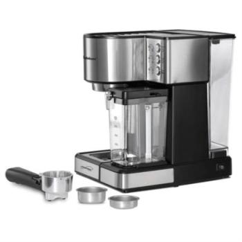 Cafetera Koblenz CKM-1350 en Color Negro con Acero Inoxidable Prepara Café Espresso Capiccino y Late 1350 Watts