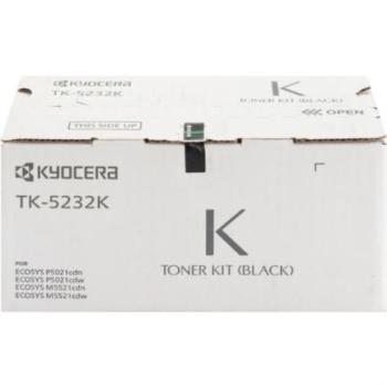 Tóner Kyocera TK-5232K Alta Capacidad 2.6K Páginas Compatible P5021cdn/P5021cdw/M5521cdn/M5521cdw Color Negro