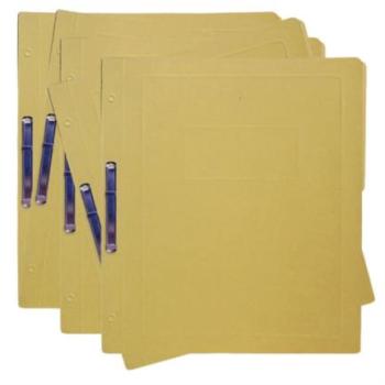 Carpeta Pressboard Kyma C/Broche 8cm Tamaño Carta Amarillo Paquete C/5