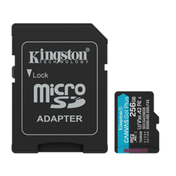 Memoria Flash Micro SD Kingston Canvas GO PLUS 256GB UHS-I CLASE 10 C/Adaptador