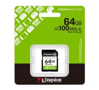 Memoria Flash Kingston Canvas Select Plus SDXC 64GB SD UHS-I Clase 10
