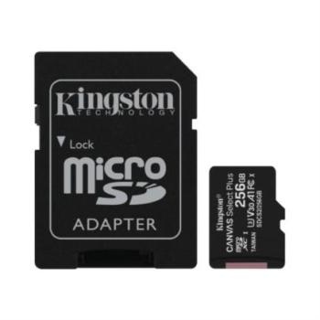 Tarjeta MicroSD Kingston Canvas Select Plus 256 GB 100R A1 C10 Card C/Adaptador