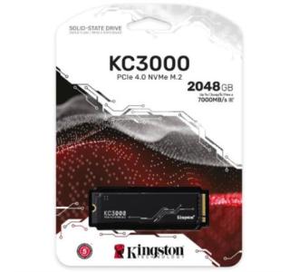 Unidad de Estado Sólido SSD Kingston KC3000 PCIe 4.0 NVMe M.2 SSD 2048GB Color Negro