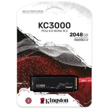 Unidad de Estado Sólido SSD Kingston KC3000 PCIe 4.0 NVMe M.2 SSD 2048GB Color Negro