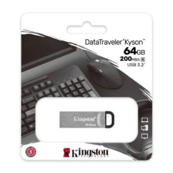 Memoria USB Kingston DataTraveler Kyson 64 GB 3.2 Gen1 Color Gris