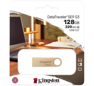 Memoria USB Kingston DataTraveler SE9 G3 128GB USB 3 2 Lectura 220MB/s Dorado