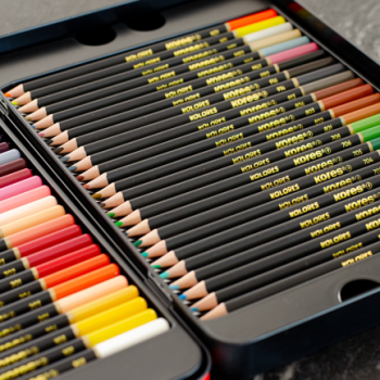 Colores de madera semi profesionales Kores estuche metal c/50 piezas