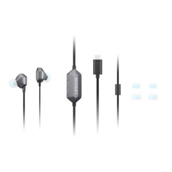Accesorios Lenovo Auriculares Lenovo Legion E510 Gaming In-Ear RGB USB Tipo C Color Gris