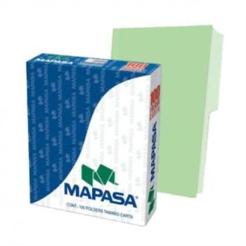 Folder Mapasa Carta Multicolor Color Verde Pastel Pqte 100F