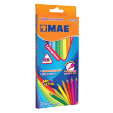 Colores Mae CMT-12L Triangulares Largos Mina C/12 Pzas